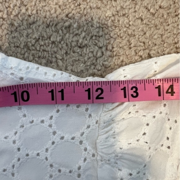 Sim‎ & Sam Women’s White Ruffle Top Size Small - Picture 7 of 11